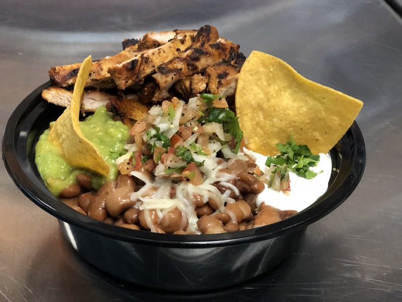 Steak & Shrimp Caribbean Bowl + Jarritos